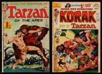 8d044 LOT OF 2 TARZAN AND KORAK DC 1ST ISSUE COMIC BOOKS 1972 Edgar Rice Burroughs stories!