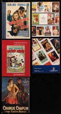 8d116 LOT OF 5 AUCTION AND DEALER CATALOGS 1990s-2000s filled with movie poster images!