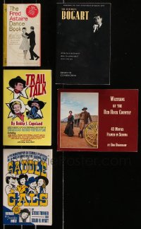 8d484 LOT OF 5 SOFTCOVER AND PAPERBACK BOOKS 1960s-1990s Astaire, Bogart & western cowboys!