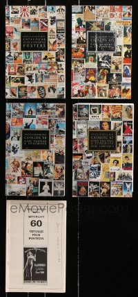 8d345 LOT OF 5 MISCELLANEOUS MAN DEALER CATALOGS 1990s rare film posters & ephemera!