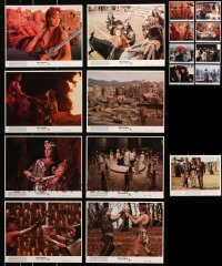 8d413 LOT OF 25 COLOR 8X10 STILLS AND MINI LOBBY CARDS 1960s-1980s great movie scenes!