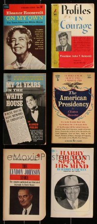 8d476 LOT OF 6 POLITICS PAPERBACK BOOKS 1950s-1960s Eleanor Roosevelt, John F. Kennedy & more!