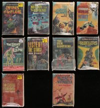 8d488 LOT OF 5 PAPERBACK ACE DOUBLE SCI-FI BOOKS 1960s all with cool cover artwork!