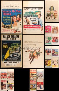8d280 LOT OF 20 WINDOW CARDS 1950s great images from a variety of different movies!