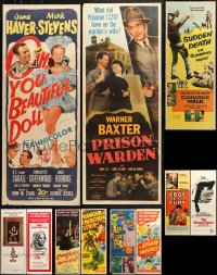 8d580 LOT OF 11 FORMERLY FOLDED INSERTS 1940s-1970s great images from a variety of movies!