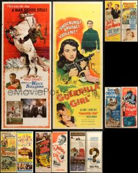 8d579 LOT OF 12 FORMERLY FOLDED INSERTS 1940s-1960s great images from a variety of movies!