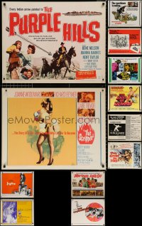 8d606 LOT OF 12 UNFOLDED HALF-SHEETS 1950s-1960s great images from a variety of movies!