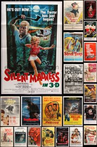 8d149 LOT OF 29 FOLDED ONE-SHEETS 1950s-1980s great images from a variety of different movies!