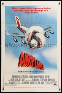 8f026 AIRPLANE 1sh 1980 classic zany parody by Jim Abrahams and David & Jerry Zucker!