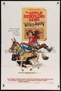8f058 APPLE DUMPLING GANG RIDES AGAIN 1sh 1979 wacky art of Don Knotts & Tim Conway on donkey!