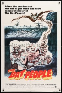 8f082 BAT PEOPLE revised 1sh 1974 AIP, Stewart Moss, cool horror artwork, It Lives By Night!