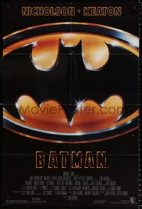 8f083 BATMAN style C 1sh 1989 directed by Tim Burton, cool image of Bat logo!