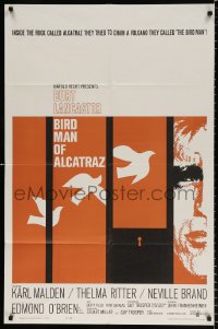 8f110 BIRDMAN OF ALCATRAZ 1sh 1962 Burt Lancaster in John Frankenheimer's prison classic!