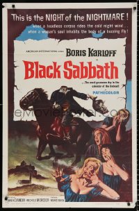 8f116 BLACK SABBATH 1sh 1964 Boris Karloff in Mario Bava's I Tre volti Della Paura, severed head!