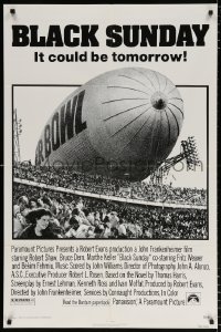 8f118 BLACK SUNDAY 1sh 1977 Goodyear Blimp zeppelin disaster at the Super Bowl!