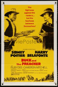 8f149 BUCK & THE PREACHER 1sh 1972 Sidney Poitier, Harry Belafonte, Ruby Dee