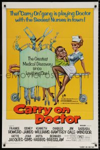 8f178 CARRY ON DOCTOR 1sh 1972 the gang is playing doctor with the sexiest nurses in town!