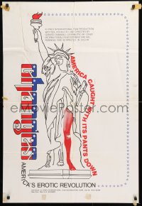 8f193 CHANGES 1sh 1970 Tallie Chochrane, Mona Liza, sexy Statue of Liberty artwork, NYC!