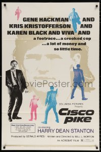8f213 CISCO PIKE 1sh 1971 Gene Hackman, Kris Kristofferson, Karen Black, Viva!