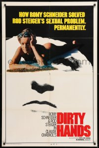 8f312 DIRTY HANDS 1sh 1977 sexiest naked Romy Schneider, Rod Steiger, Claude Chabrol