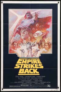 8f348 EMPIRE STRIKES BACK NSS style 1sh R1981 George Lucas classic, Mark Hamill, Ford, Tom Jung art!