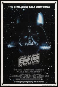 8f350 EMPIRE STRIKES BACK NSS style advance 1sh 1980 George Lucas classic, Vader in space!
