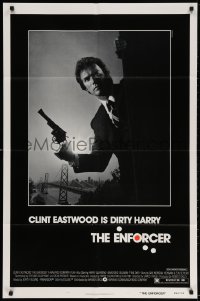 8f355 ENFORCER 1sh 1976 classic image of Clint Eastwood as Dirty Harry holding .44 magnum!