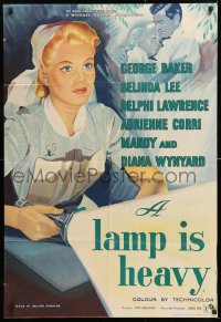 8f376 FEMININE TOUCH English 1sh 1956 A Lamp Is Heavy, art of pretty English nurse Belinda Lee!