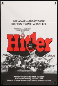 8f480 HITLER A CAREER English 1sh 1977 Hitler - eine Karriere, Der Fuhrer giving Nazi salute!