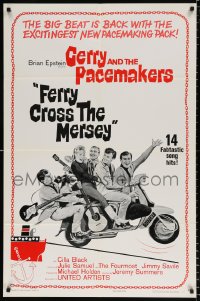 8f378 FERRY CROSS THE MERSEY 1sh 1965 rock & roll, big beat is back, Gerry & the Pacemakers!