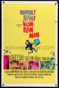 8f393 FLIM-FLAM MAN 1sh 1967 Geroge C. Scott as ultimate con man, Sue Lyon, Jack Davis art!