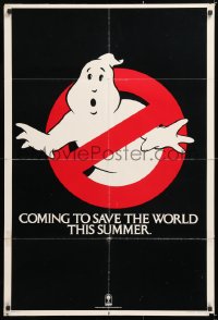 8f432 GHOSTBUSTERS teaser 1sh 1984 Ivan Reitman sci-fi horror, coming to save the world this Summer