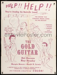 8f444 GOLD GUITAR 1sh 1966 Del Reeves, Roy Drusky, country western musical!