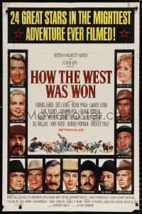 8f492 HOW THE WEST WAS WON 1sh 1964 John Ford, 24 great stars in mightiest adventure!