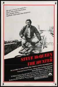 8f499 HUNTER 1sh 1980 bounty hunter Steve McQueen riding on top of a Chicago El!