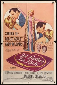 8f504 I'D RATHER BE RICH 1sh 1964 sexy Sandra Dee with Robert Goulet & Andy Williams!