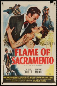 8f508 IN OLD SACRAMENTO 1sh R1951 art of masked bandit Bill Elliott & Constance Moore romanced!