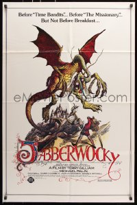8f531 JABBERWOCKY 1sh R1982 Terry Gilliam, Monty Python, great fantasy monster art!