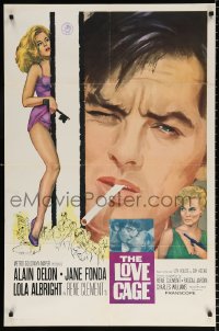 8f544 JOY HOUSE int'l 1sh 1964 Rene Clement's Love Cage, art of sexy Jane Fonda & Alain Delon!