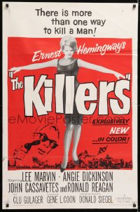 8f557 KILLERS 1sh 1964 sexy full-length Angie Dickinson, Lee Marvin, directed by Don Siegel!