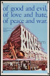 8f561 KING OF KINGS style A 1sh 1961 Nicholas Ray Biblical epic, Jeffrey Hunter as Jesus!