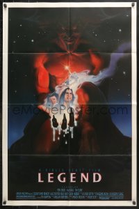 8f591 LEGEND 1sh 1986 Tom Cruise, Mia Sara, Tim Curry, Ridley Scott, cool fantasy artwork!