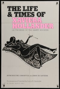 8f598 LIFE & TIMES OF XAVIERA HOLLANDER 1sh 1974 sexy art of smoking naked Samantha McLaren!