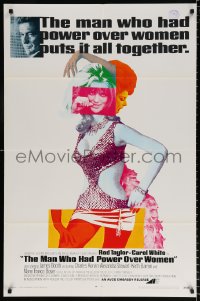 8f631 MAN WHO HAD POWER OVER WOMEN 1sh 1970 John Krish directed, Rod Taylor, cool sexy montage art!