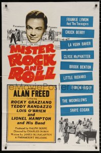 8f654 MISTER ROCK & ROLL 1sh 1957 musicians Alan Freed, Little Richard, Chuck Berry!
