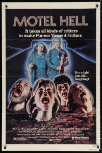 8f662 MOTEL HELL 1sh 1980 it takes all kinds of critters to make Farmer Vincent Fritters!