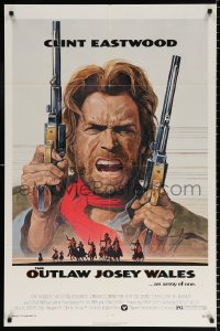8f705 OUTLAW JOSEY WALES NSS style 1sh 1976 Clint Eastwood is an army of one, Anderson art!