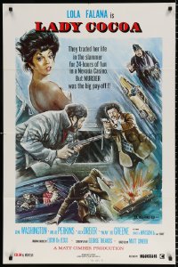 8f741 POP GOES THE WEASEL 1sh 1975 Lola Falana, cool completely different action art, Lady Cocoa!