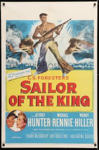 8f794 SAILOR OF THE KING 1sh 1953 Roy Boulting, Jeff Hunter, Michael Rennie, C.S. Forester