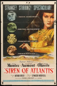8f828 SIREN OF ATLANTIS 1sh 1947 Atlantis the Lost Continent, c/u of sexiest Maria Montez!
